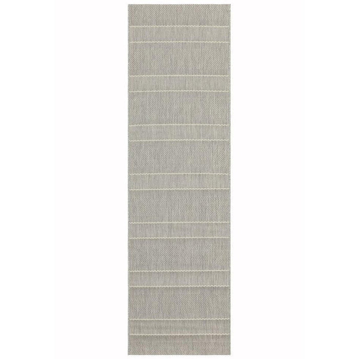 Patio PAT03 Stripe Modern Durable Stain-Resistant Weatherproof Flatweave In-Outdoor Beige/Cream Runner