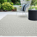 Patio PAT11 Diamond Modern Geometrisch Duurzaam Vlekbestendig Weerbestendig Flatweave Binnenshuis Grijs/Crème Vloerkleed