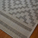 Patio PAT11 Diamond Modern Geometric Durable Stain-Resistant Weatherproof Flatweave In-Outdoor Grey/Cream Runner