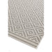 Patio PAT11 Diamond Modern Geometric Durable Stain-Resistant Weatherproof Flatweave In-Outdoor Grey/Cream Runner