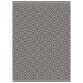 Patio PAT12 Diamond Mono Modern Geometric Durable Stain-Resistant Weatherproof Flatweave In-Outdoor Black/White Rug