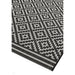 Patio PAT12 Diamond Mono Modern Geometric Durable Stain-Resistant Weatherproof Flatweave In-Outdoor Black/White Rug