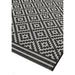 Patio PAT12 Diamond Mono Modern Geometric Durable Stain-Resistant Weatherproof Flatweave In-Outdoor Black/White Runner