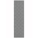 Patio PAT12 Diamond Mono Modern Geometric Durable Stain-Resistant Weatherproof Flatweave In-Outdoor Black/White Runner