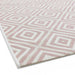 Patio PAT13 Jewel Modern Geometric Durable Stain-Resistant Weatherproof Flatweave In-Outdoor Pink Rug