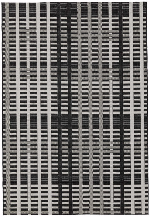 Patio PAT22 Black Grid Rug