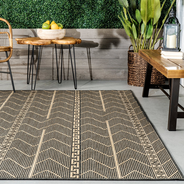 Patricia Charcoal Indoor Outdoor Area Rug 160cm x 230cm