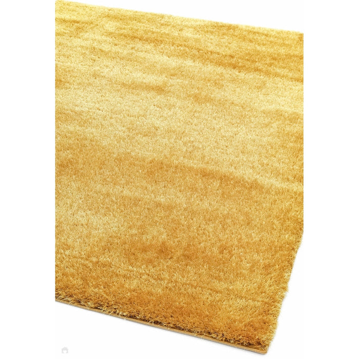 Tappeto Payton Soft Shimmer in poliestere setoso tinta unita Shaggy Gold