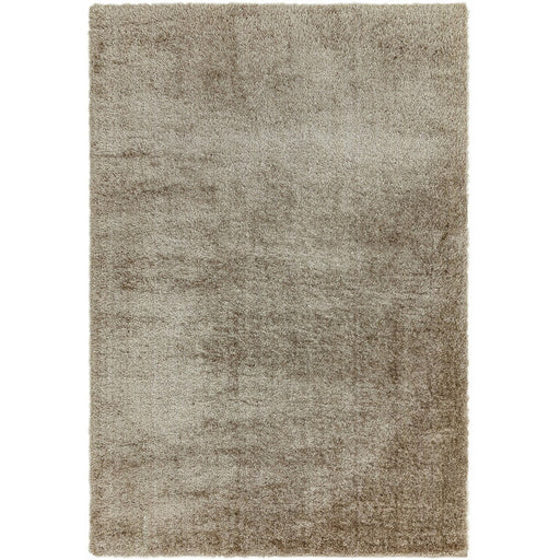 Payton Soft Shimmer Silky Polyester Plain Shaggy Mink Rug