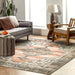 Peach Native Iris Machine Washable Area Rug 120x180 cm