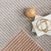 Peach Striped Area Rug for Home Decor