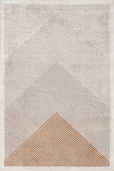 Peach Striped Area Rug for Home Decor