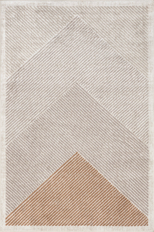 Peach Striped Area Rug for Home Decor