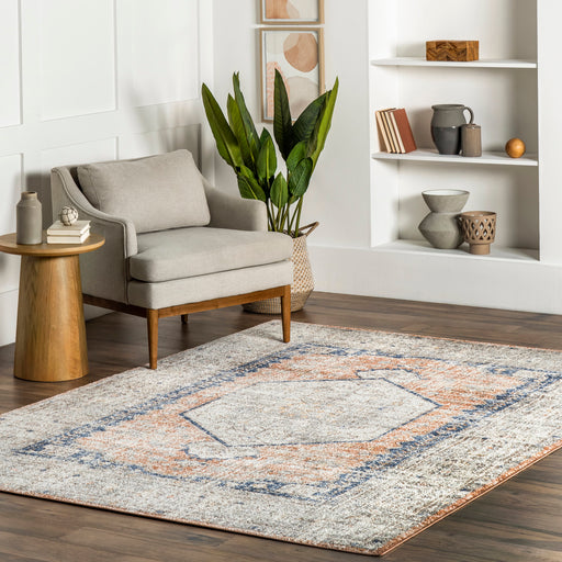 Peach Vintage Area Rug for Home Décor