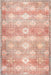 Peach Washable Geometric Trellis Area Rug 120x180 cm
