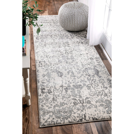 Peony Floral Area Rug Grey 150x240 cm