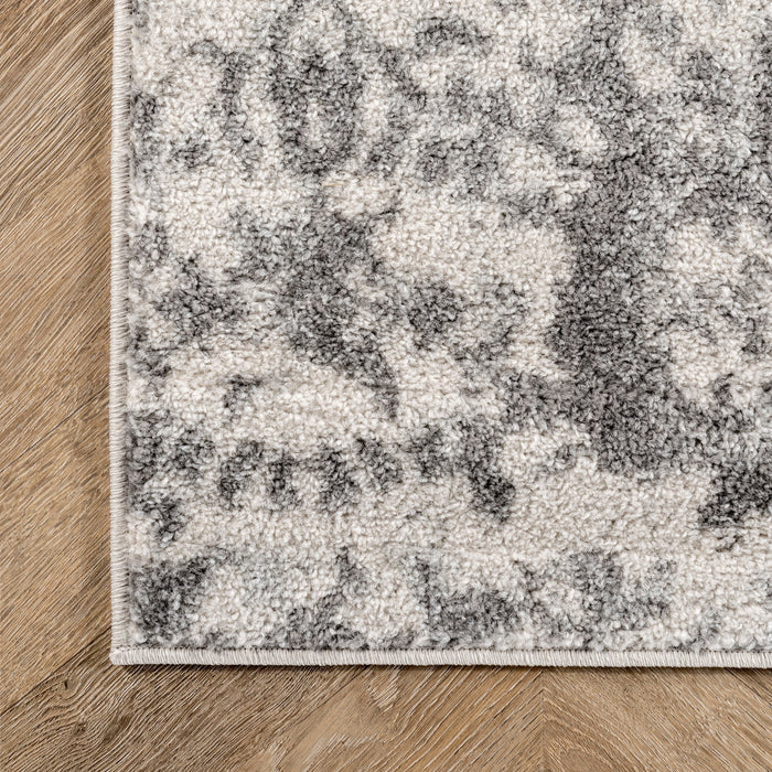 Peony Floral Area Rug Grey 150x240 cm