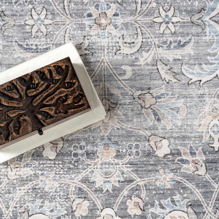 Performance Washable Rug Grey 120x180 cm Stain Resistant