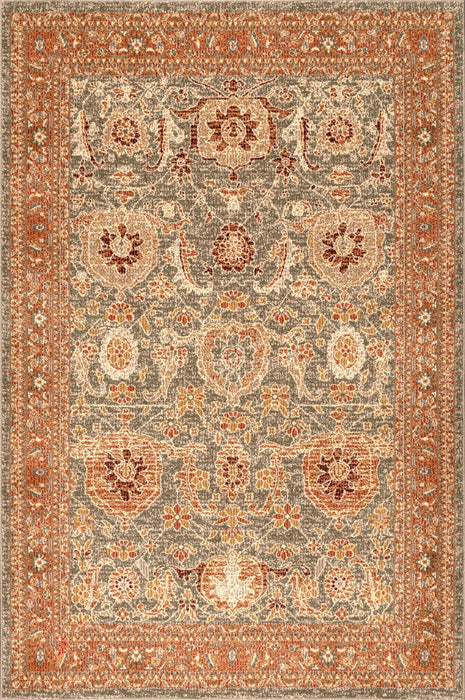 Persian Area Rug 140x200cm Olive Green Design