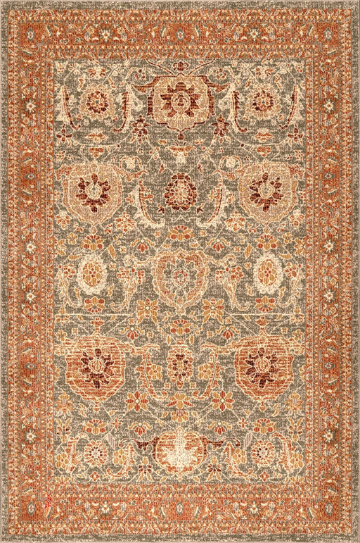 Persian Area Rug 140x200cm Olive Green Design