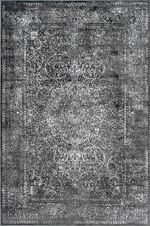 Persian Area Rug in Dark Grey for Modern Homes