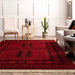 Persian Design Red Paneled Area Rug 160x230 cm