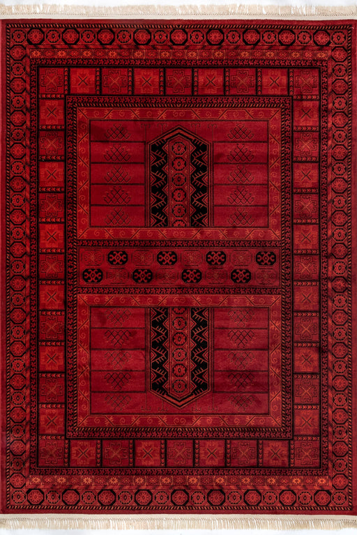 Persian Design Red Paneled Area Rug 160x230 cm