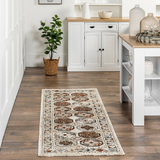 Persian Fringed Area Rug 160x230 cm Beige