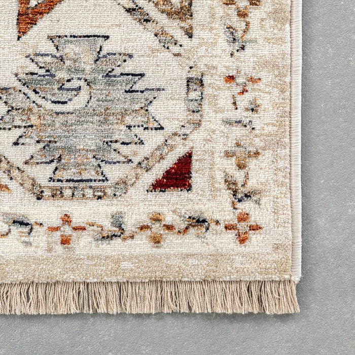 Persian Fringed Area Rug 160x230 cm Beige
