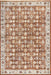 Persian Fringed Area Rug In Rust Color