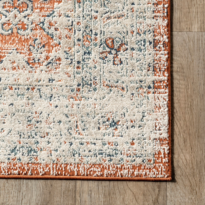 Persian-Inspired Beige Area Rug for Home Décor