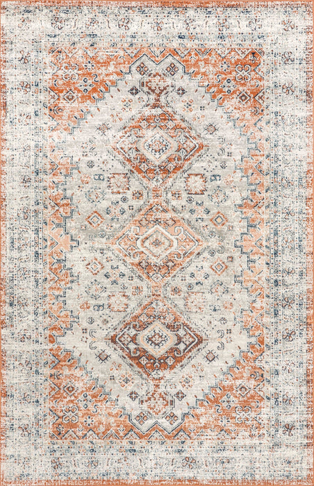 Persian-Inspired Beige Area Rug for Home Décor