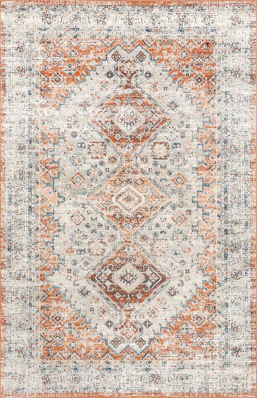 Persian-Inspired Beige Area Rug for Home Décor