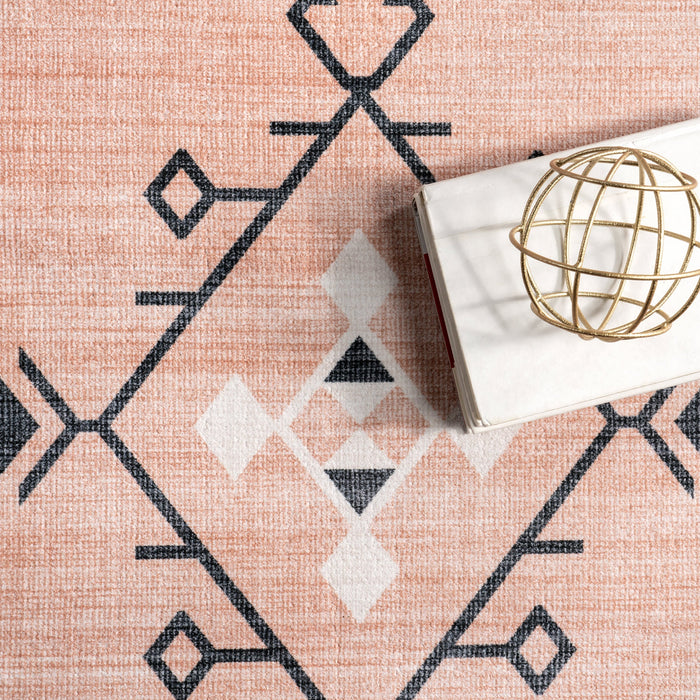 Persian Machine Washable Rug 140x200 cm Peach Color