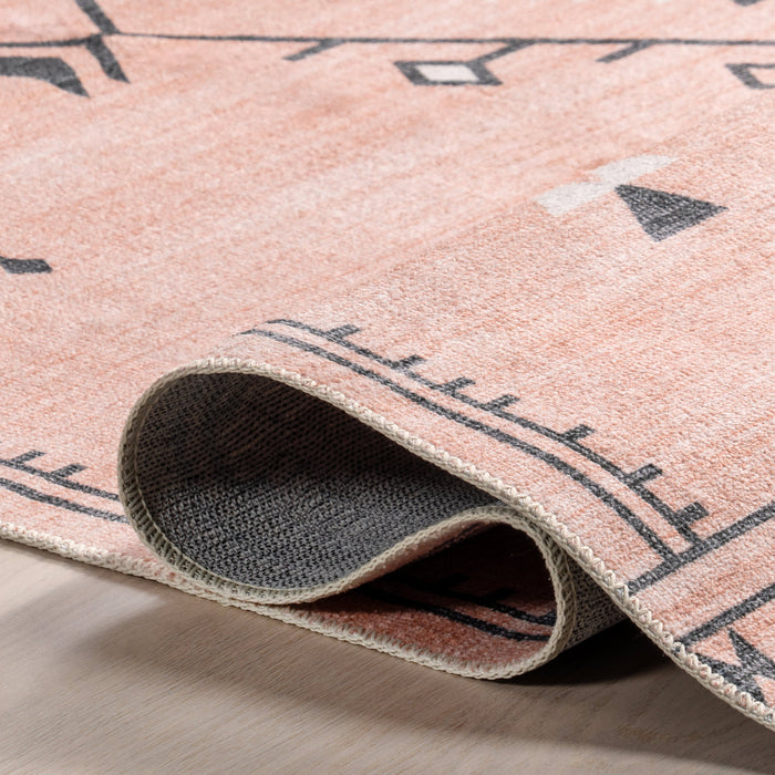 Persian Machine Washable Rug 140x200 cm Peach Color