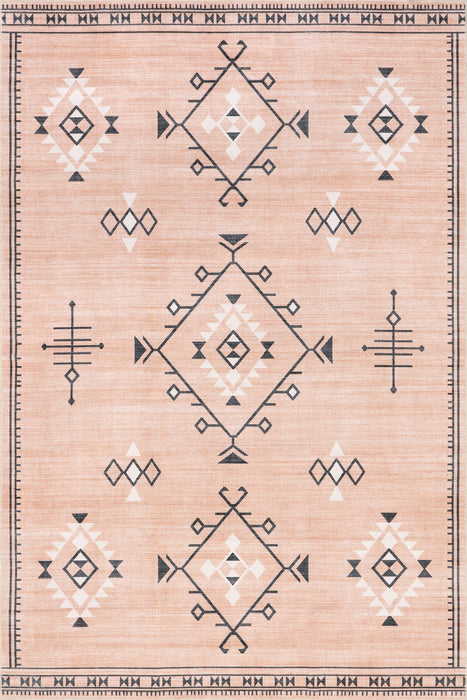 Persian Machine Washable Rug 140x200 cm Peach Color