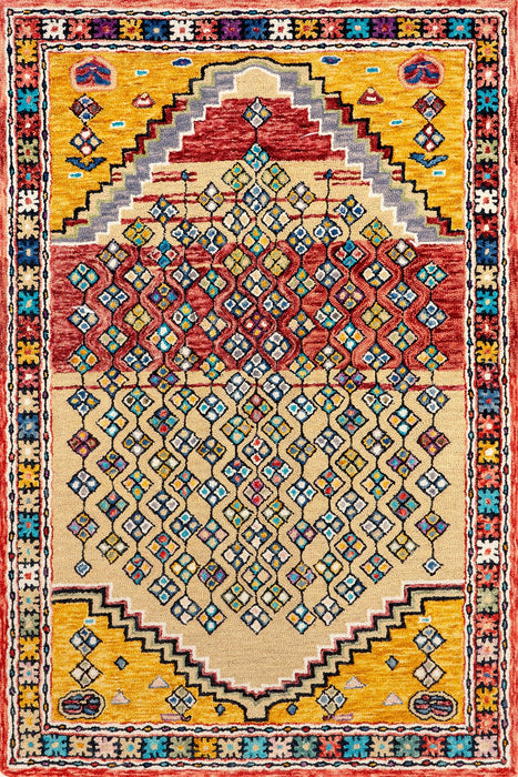 Persian Medallion Wool Rug 160x230 cm Multicolor