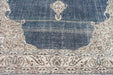 Tappeto persiano in lana 367 cm x 256 cm in blu navy e beige