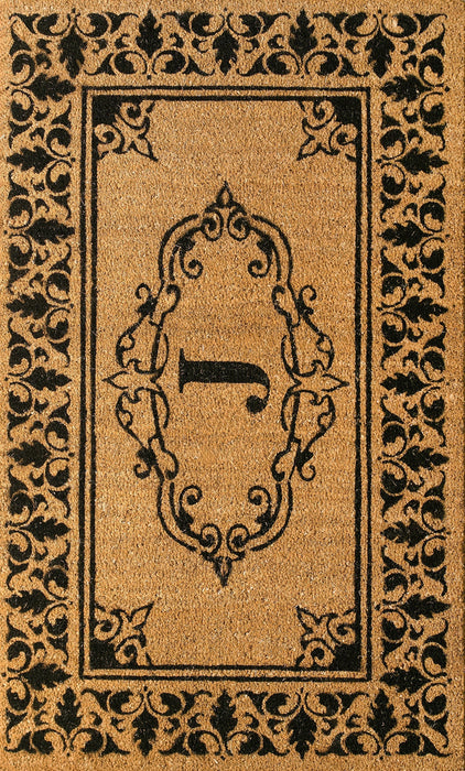 Personalized Coir Welcome Mat With Initial J