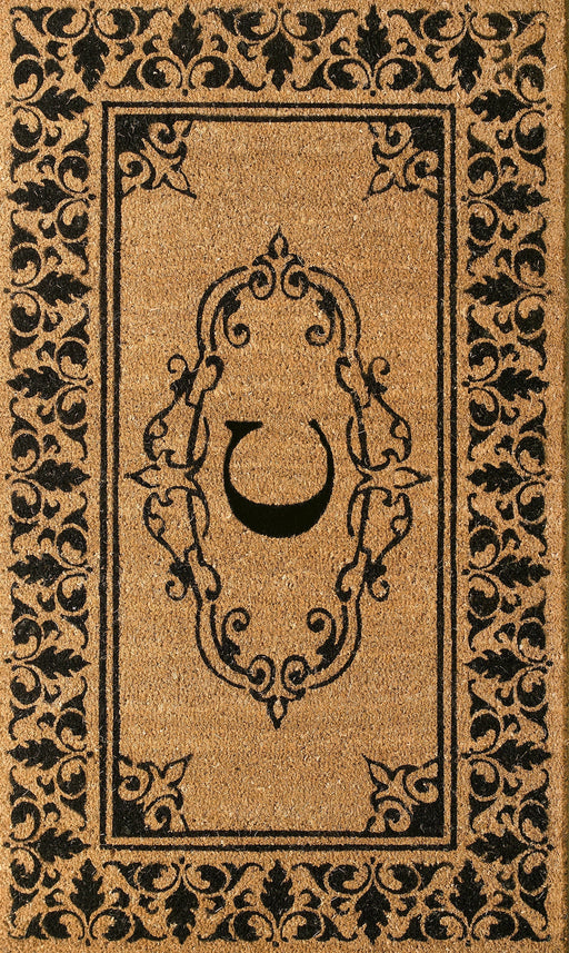 Personalized Coir Welcome Mat With Letter C
