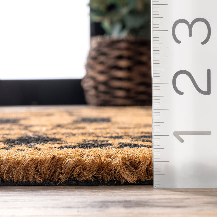 Personalized Coir Welcome Mat with Initial S for Entryway