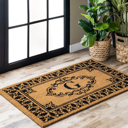 Personalized Letter G Coir Outdoor Welcome Mat 40x60 cm
