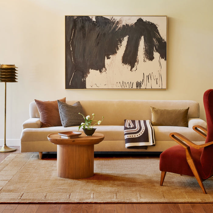 Petra Wool-Blend Area Rug 152 Cm in Wheat Color