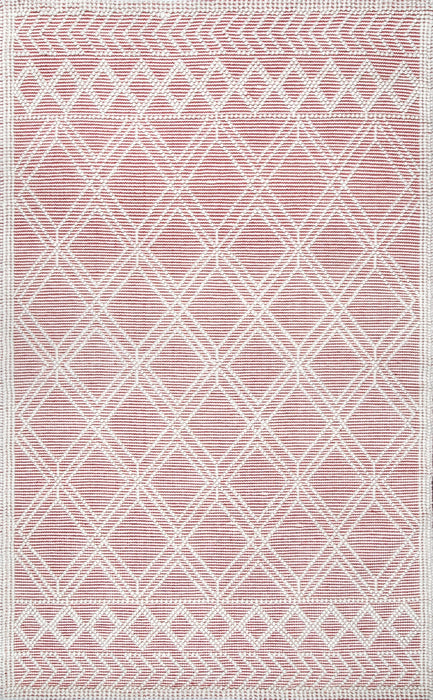 Pink Argyle Trellis Area -matto 160cm x 230cm