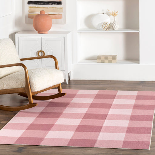 Roze buffel plaid wasbaar gebied vloerkleed 120x180 cm