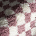 Pink Checkered Shag Area Rug 120 x 180 cm