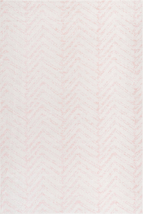 Tappeto rosa Chevron da 150 cm, durevole, morbido e confortevole