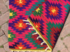 Pink Kilim Rug 142cm x 95cm Handwoven Vintage Style