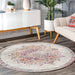 Pink Medallion Area Rug for High Traffic Spaces