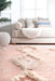 Roze Shaggy Marokkaans vloerkleed met tralierand 140x200 cm